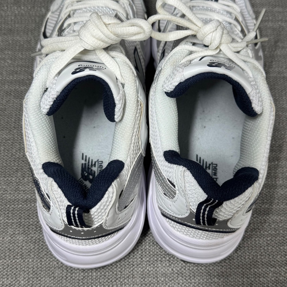 New Balance 530 White Silver Navy Running Sneakers Womens 8 - Picture 9 of 12